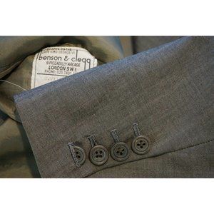 Benson & Clegg Savile Row Wool Bespoke Gray Coat - image 1